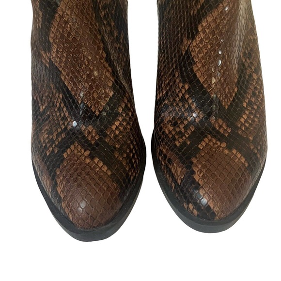 Steve Madden Levile Ankle Boots Snake Print Faux Leather - Picture 3 of 9